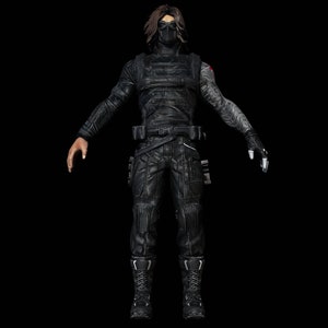 Winter Soldier Mask and Googles Winter Soldier Mask Bucky Mask 3D Model ...