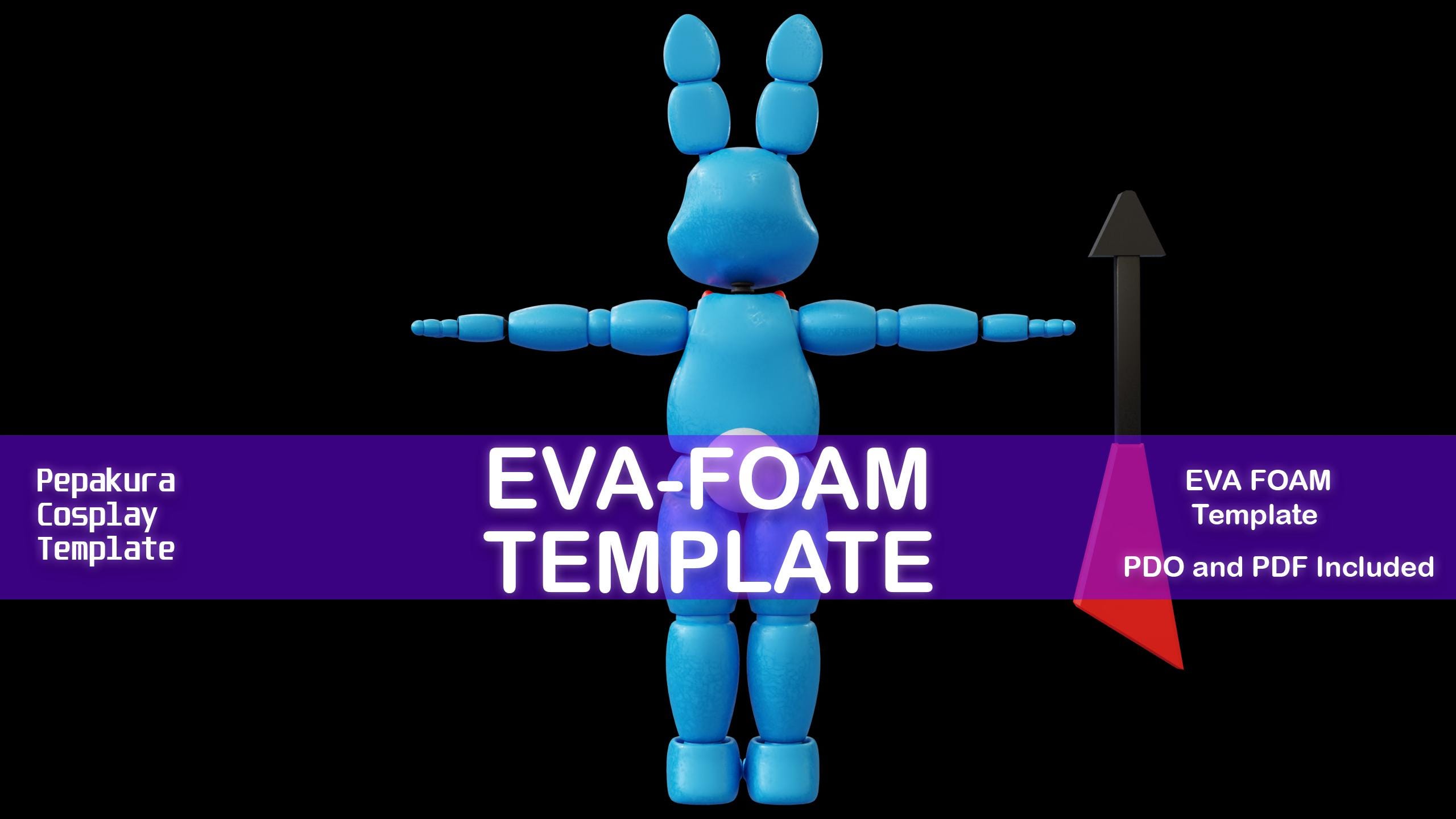 FNAF 2 Toy Bonnie Wearable Armor and Helmet Mask - EVA TEMPLATE - Eva ...