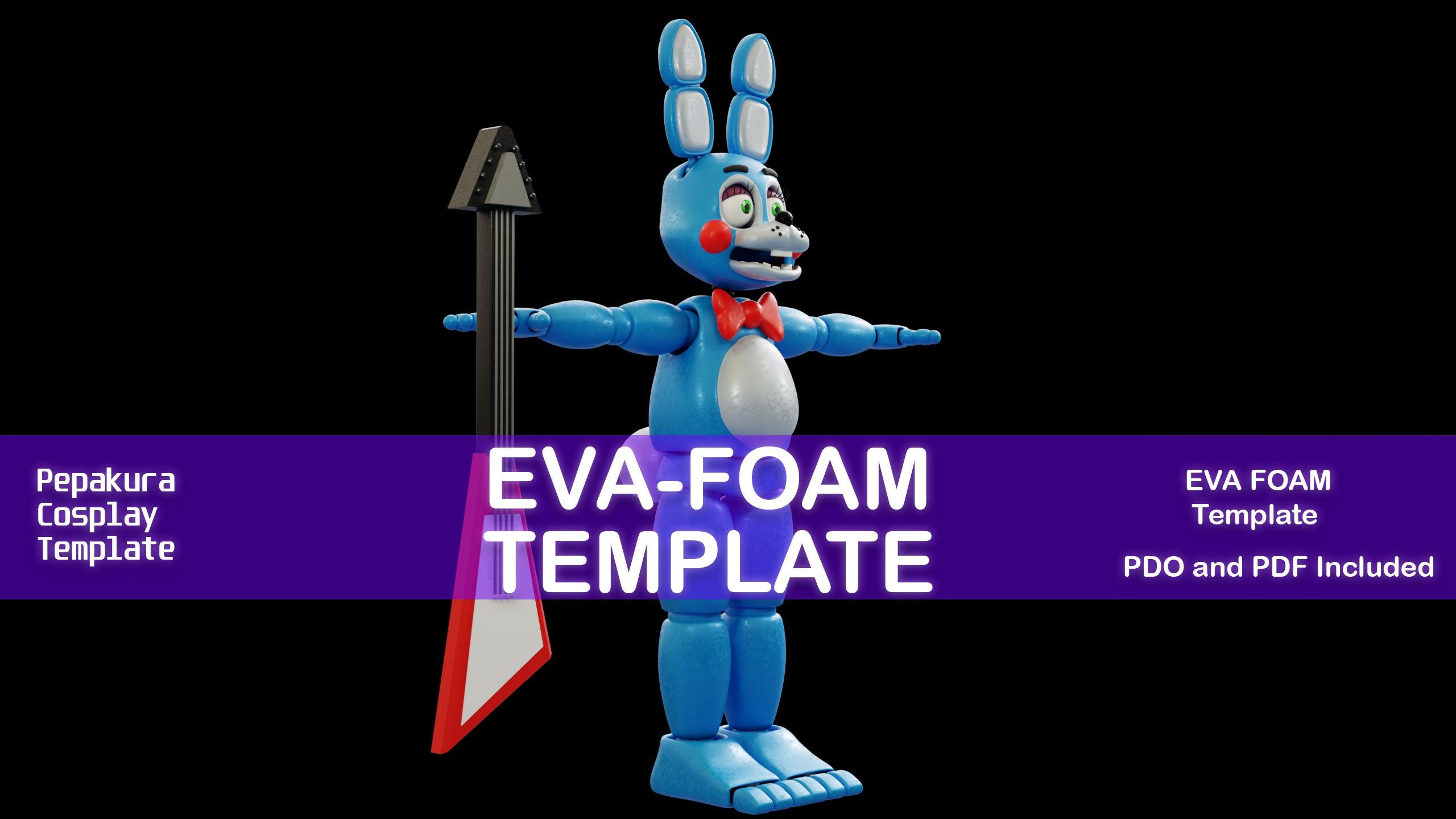 FNAF 2 Toy Bonnie Wearable Armor and Helmet Mask - EVA TEMPLATE - Eva ...