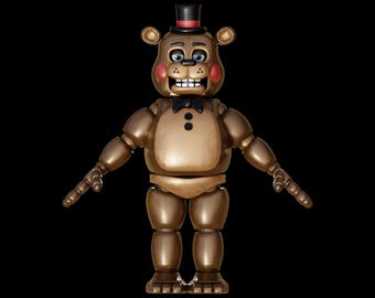 FNAF 2 Toy Freddy Wearable Armor and Helmet Mask Furry Fnaf 2 Movie Custom Full Body Freddy 3D STL Files 3d Model