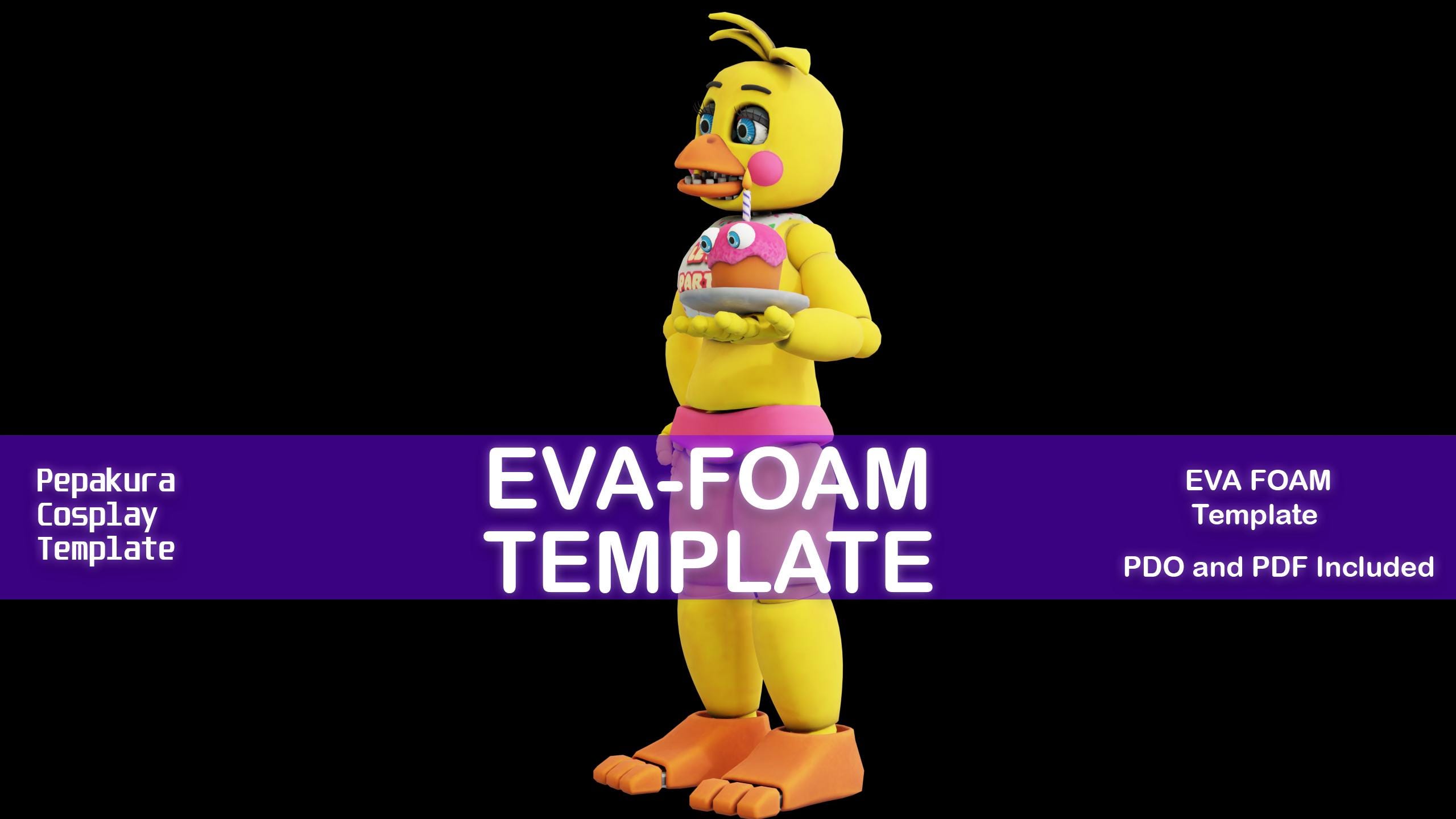 FNAF 2 Toy Chica Wearable Armor and Helmet Mask - EVA TEMPLATE - Eva ...
