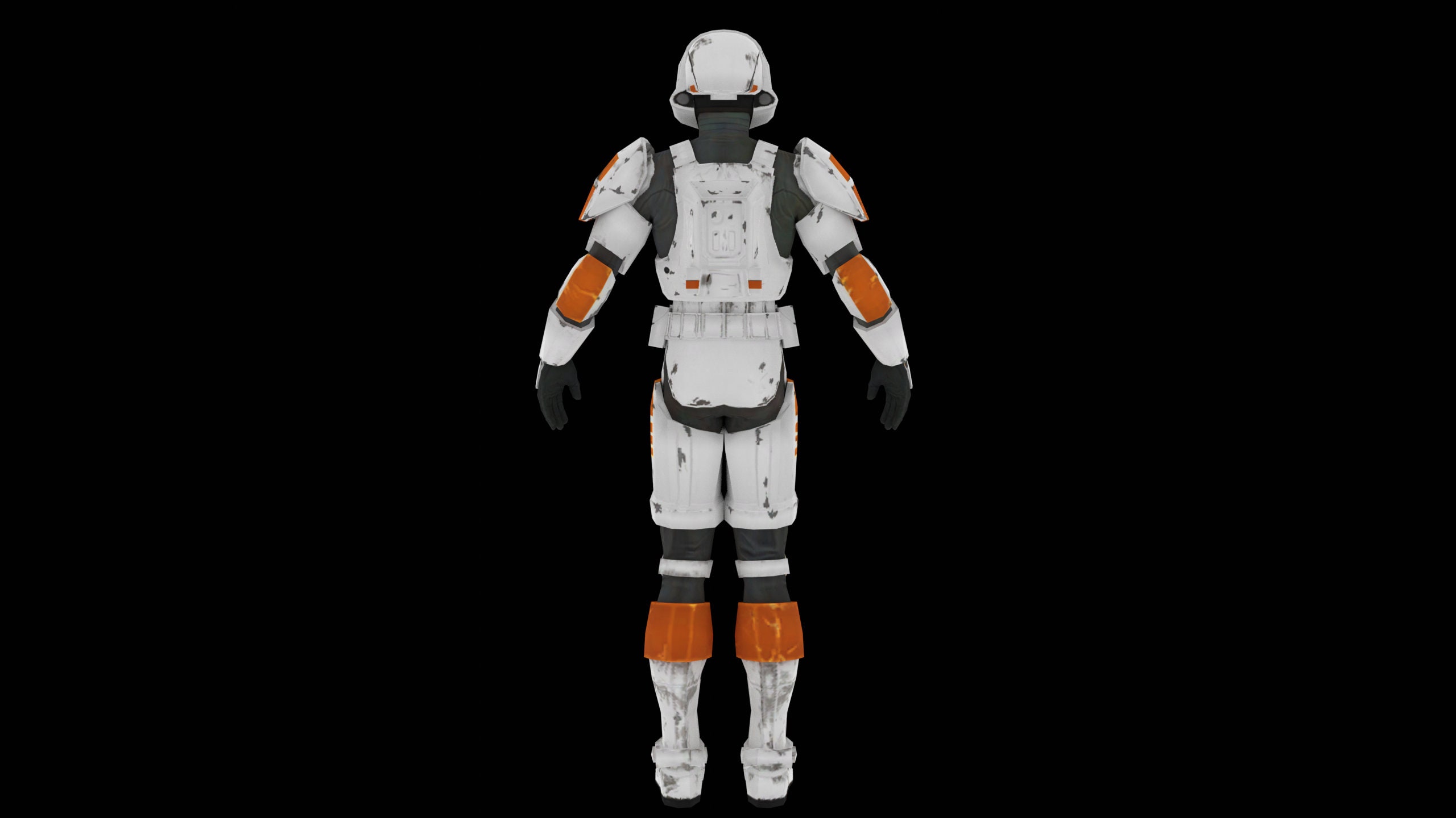旧共和国軍兵士着用型アーマー + ヘルメット - 3D モデル STL
