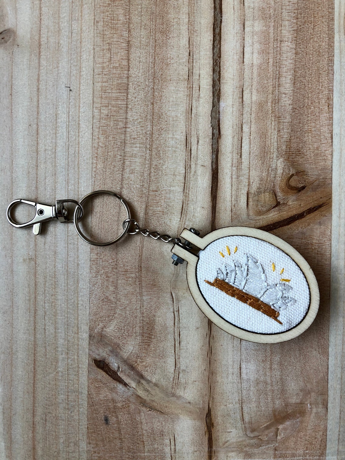Sydney Opera House Embroidery Keychain Boho Australian Etsy