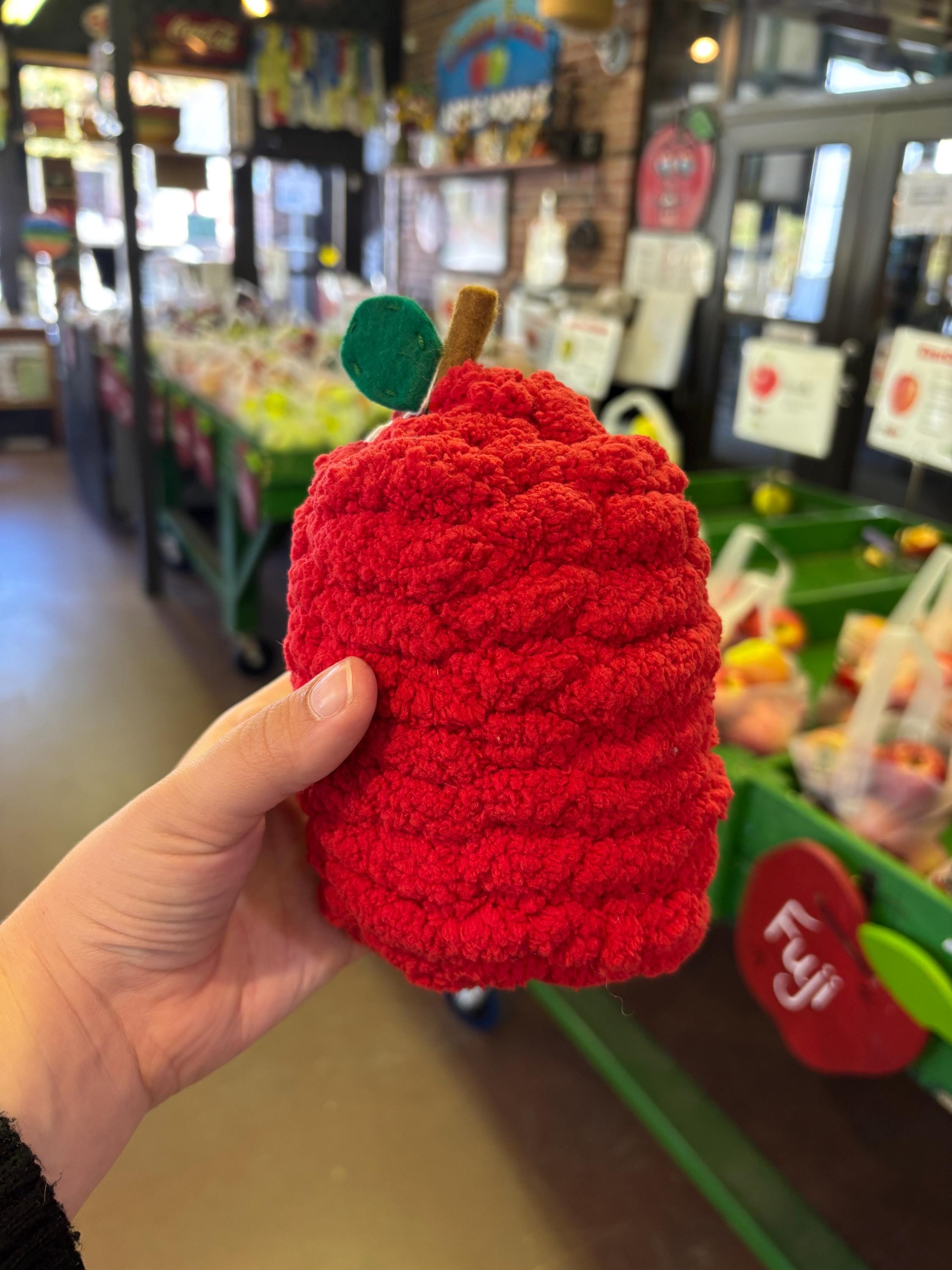 Red Stuffie Red Apple Plushie, Fall Decor, Stuffed Apple, Kid’s Toys, Children's ...