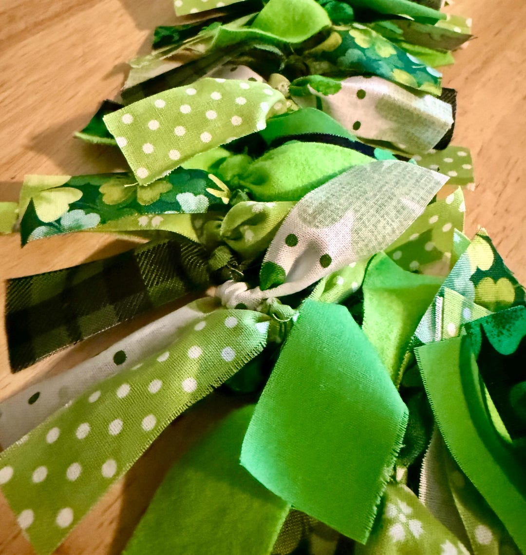 St Patrick’s Day Farmhouse Rag Garland Mantel Decor Holiday Party ...