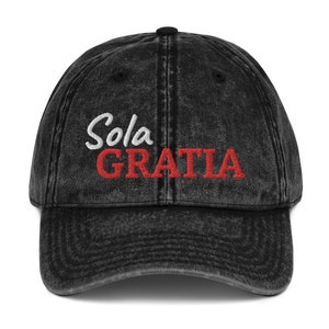 Sola Gratia By Grace Alone Vintage Christian Cap