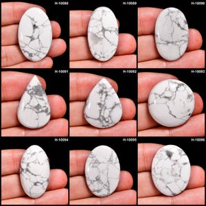 Glorious White Buffalo Turquoise Top Grade Quality 100% Natural White Buffalo Turquoise Cabochon Cabochon Loose Gemstone For Making Jewelry