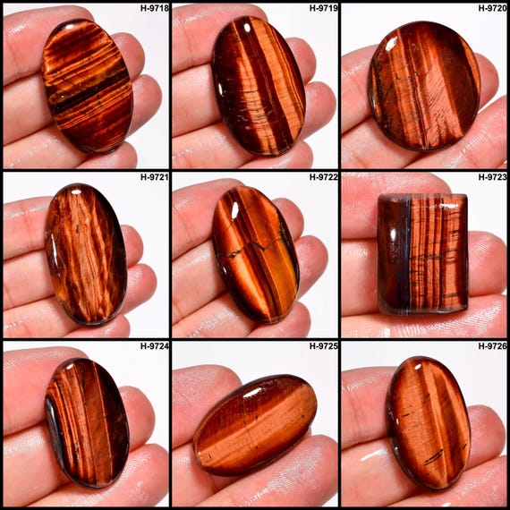 Brilliant Red Tiger's Eye Top Grade Quality 100% Natural Red Tiger Eye Cabochon Loose Gemstone For Making Jewelry