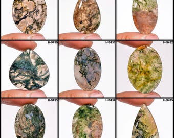 Glorious Moss Agate Top Grade Quality 100% Natural Moss Agate Cabochon Loose Gemstone For Making Jewelry