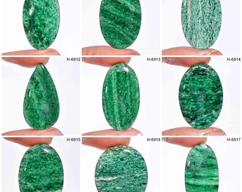 Fabuleuse aventurine de qualité supérieure, cabochon d'aventurine 100 % naturelle, pierre précieuse en vrac pour la fabrication de bijoux