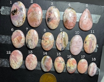 Stunning Pink Opal Top Grade Quality 100% Natural Pink Opal Cabochon Loose Gemstone For Making Jewelry B-79