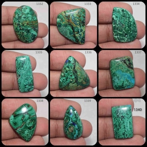 Genuine Azurite Malachite Top Grade Quality 100% Natural Azurite Malachite Cabochon Loose Gemstone For Making Jewelry