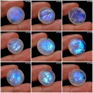 Genuine Rainbow Moonstone Top Grade Quality 100% Natural Rainbow Moonstone Round Shape Cabochons Loose Gemstone For Making Jewelry