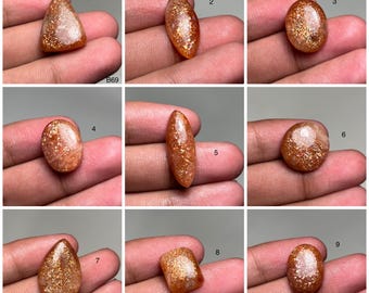 Dazzling Sunstone Top Grade Quality 100% Natural Sunstone Cabochon Loose Gemstone For Making Jewelry B-69