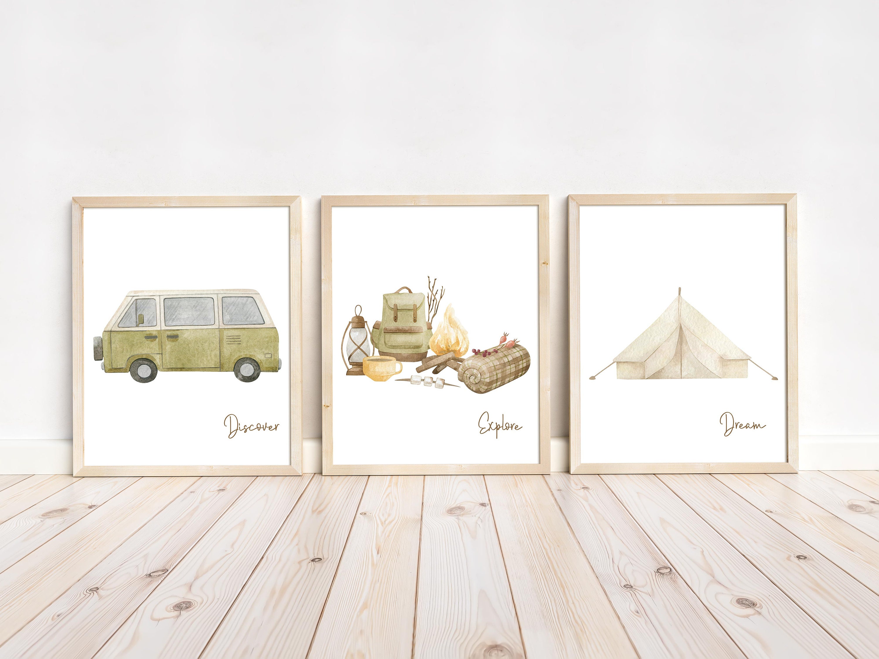 Camping Wall Art Wall Decor for Boys Bedroom Explorer Etsy