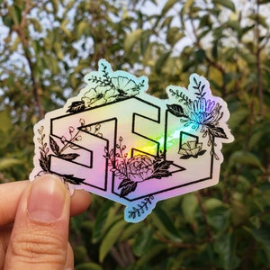 SF9 Floral Holographic Sticker