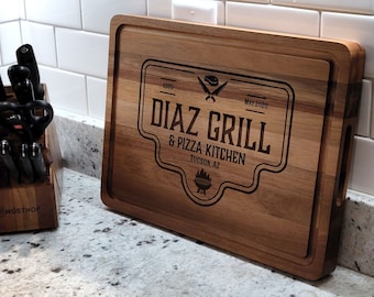 Personalized Cutting Board, Engraved Cutting Board, Cook Gifts, Kitchen Gifts, Custom Cutting Board, Dad Gift, Man Cave, BBQ Gifts
