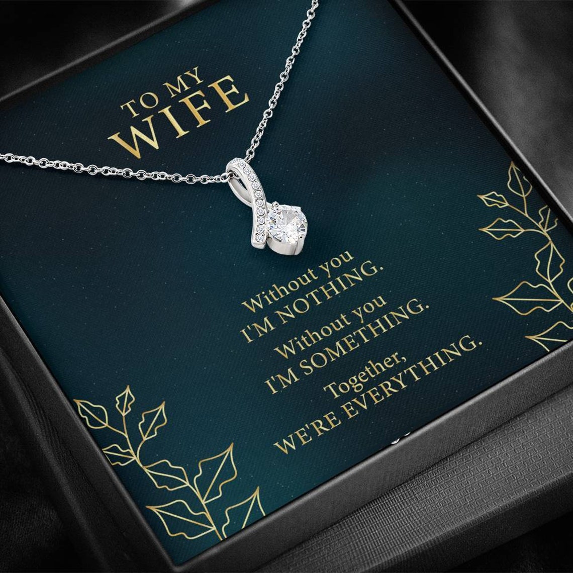 Customized Message Jewelry For Wife Necklace Message For Etsy