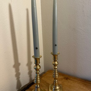 Pair of Vintage Beehive Brass Taper Candlestick Holder
