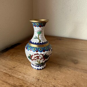 Vintage Mini Cloisonné Vase | Chinoiserie