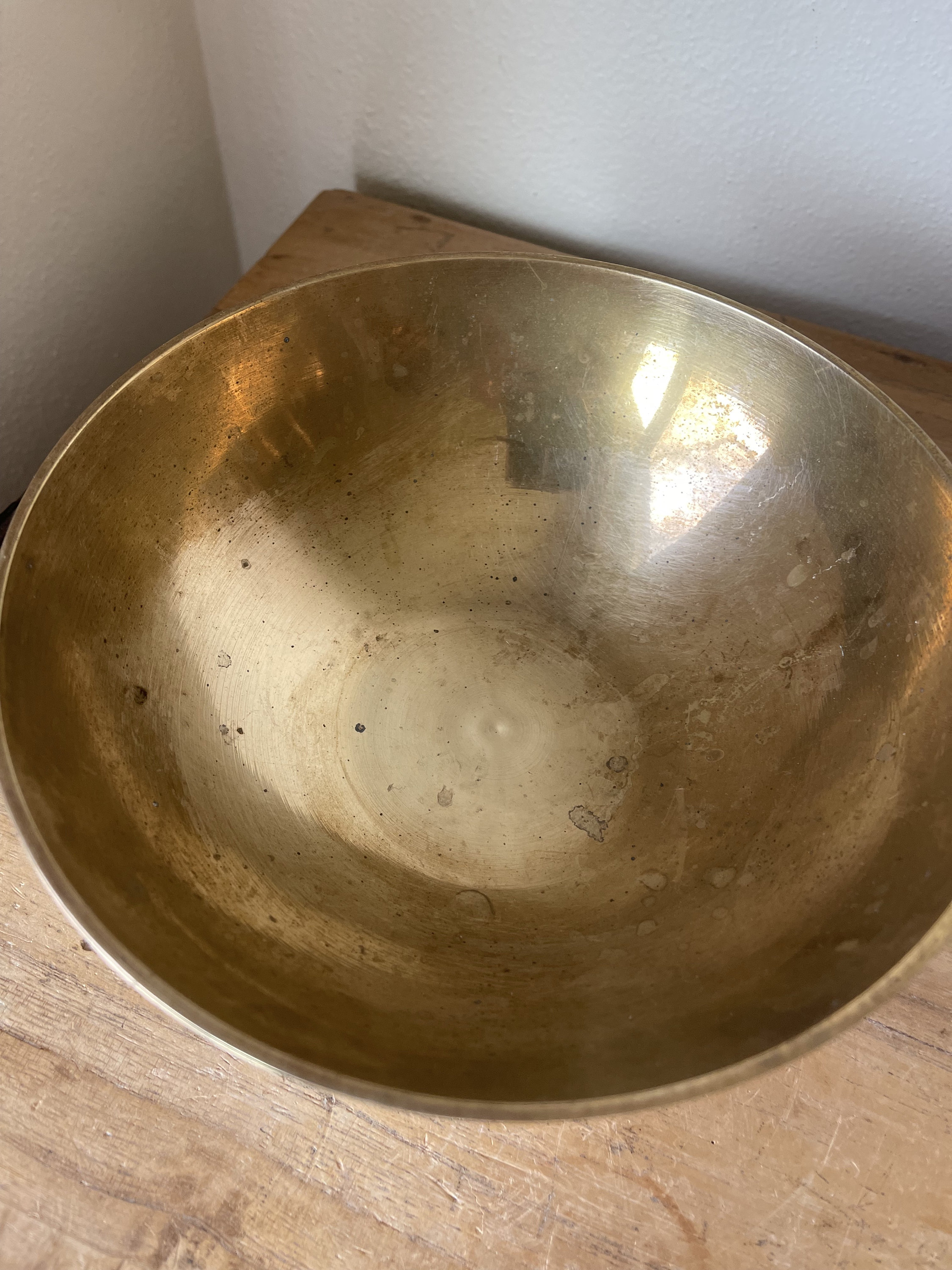 Vintage Boho Etched Floral Brass Bowl Dish on Pedestal Medium Size Etsy