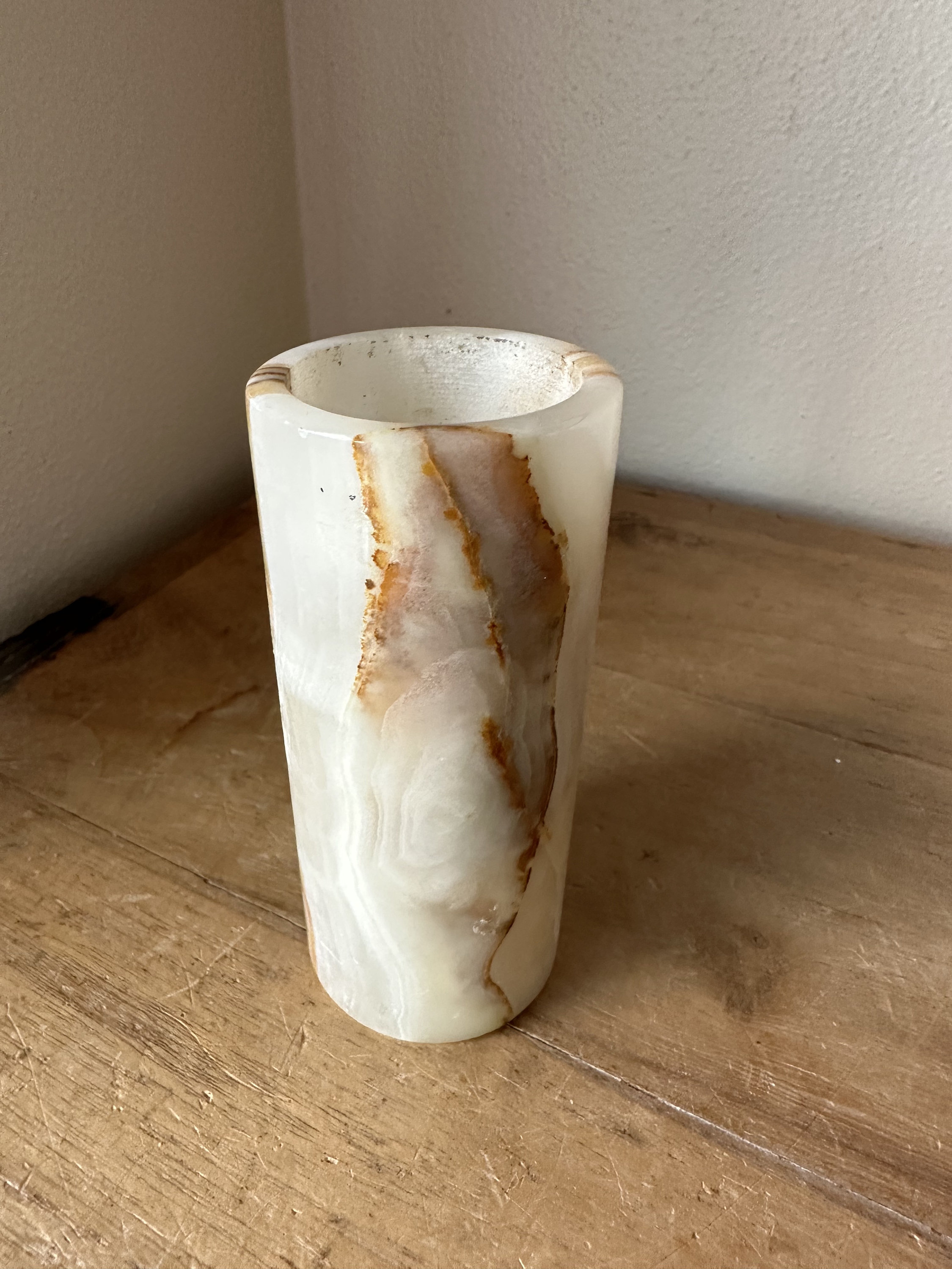 Vintage Onyx Votive Candle Holder Column Shape Etsy