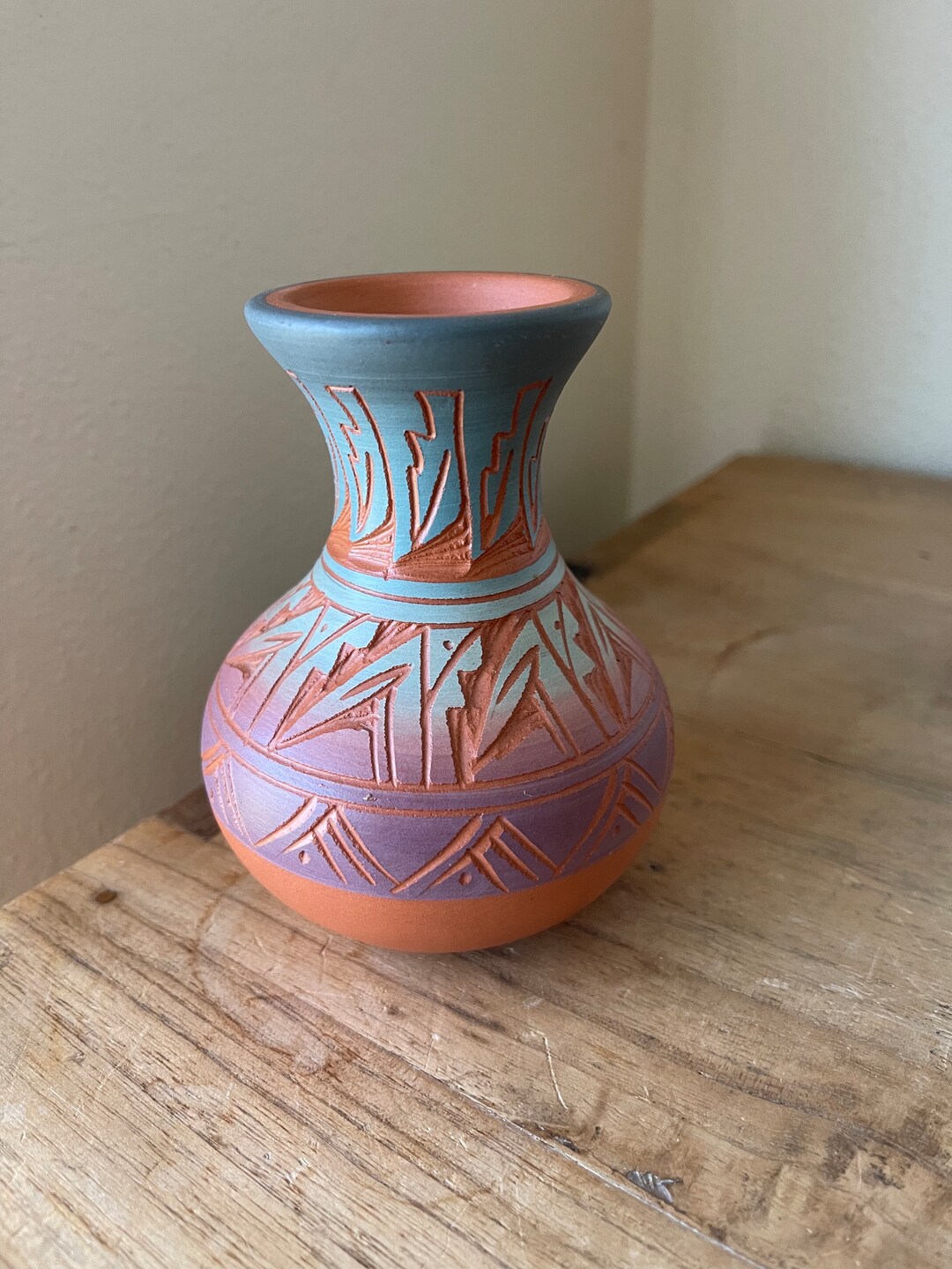 Vintage Navajo Pottery Vase With Artist Signature Small Size - Etsy