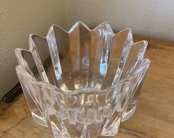Vintage Orrefors Crystal Fleur Glass Bowl Jan Johansson | Sweden