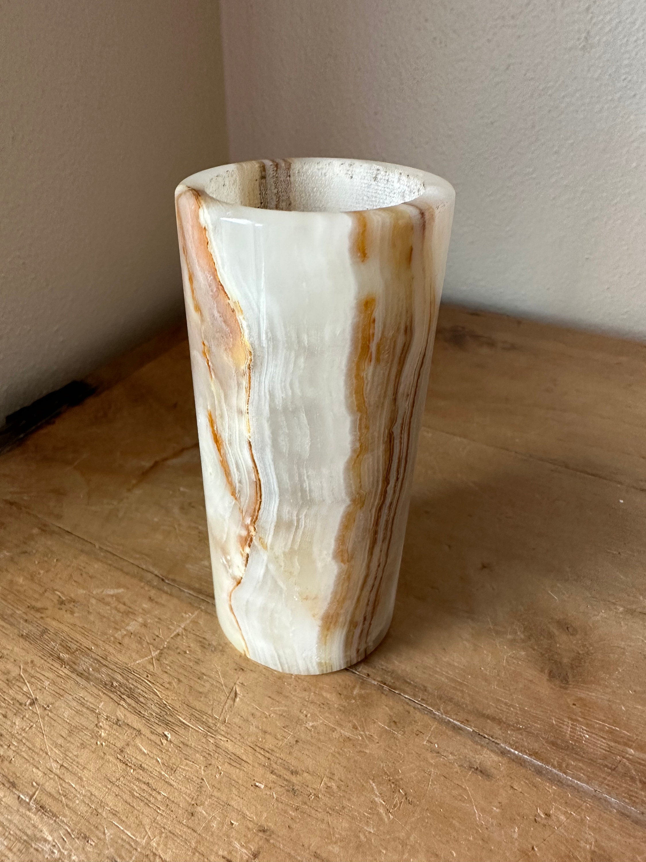 Vintage Onyx Votive Candle Holder Column Shape Etsy