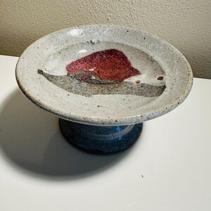 Vintage Studio Pottery Pedestal Dish