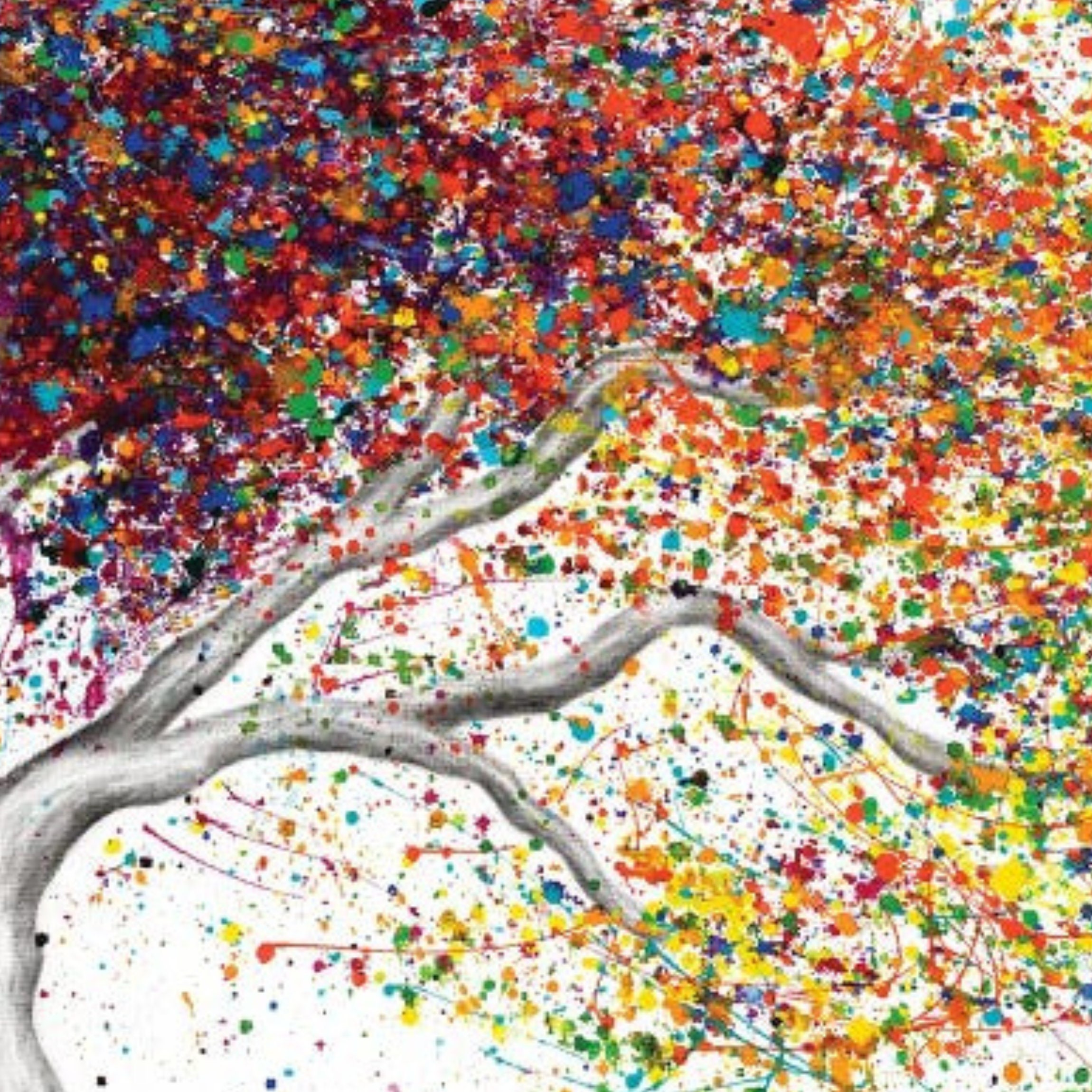 Colorful Tree Wall Decor Inspirational Art Nature Canvas Etsy