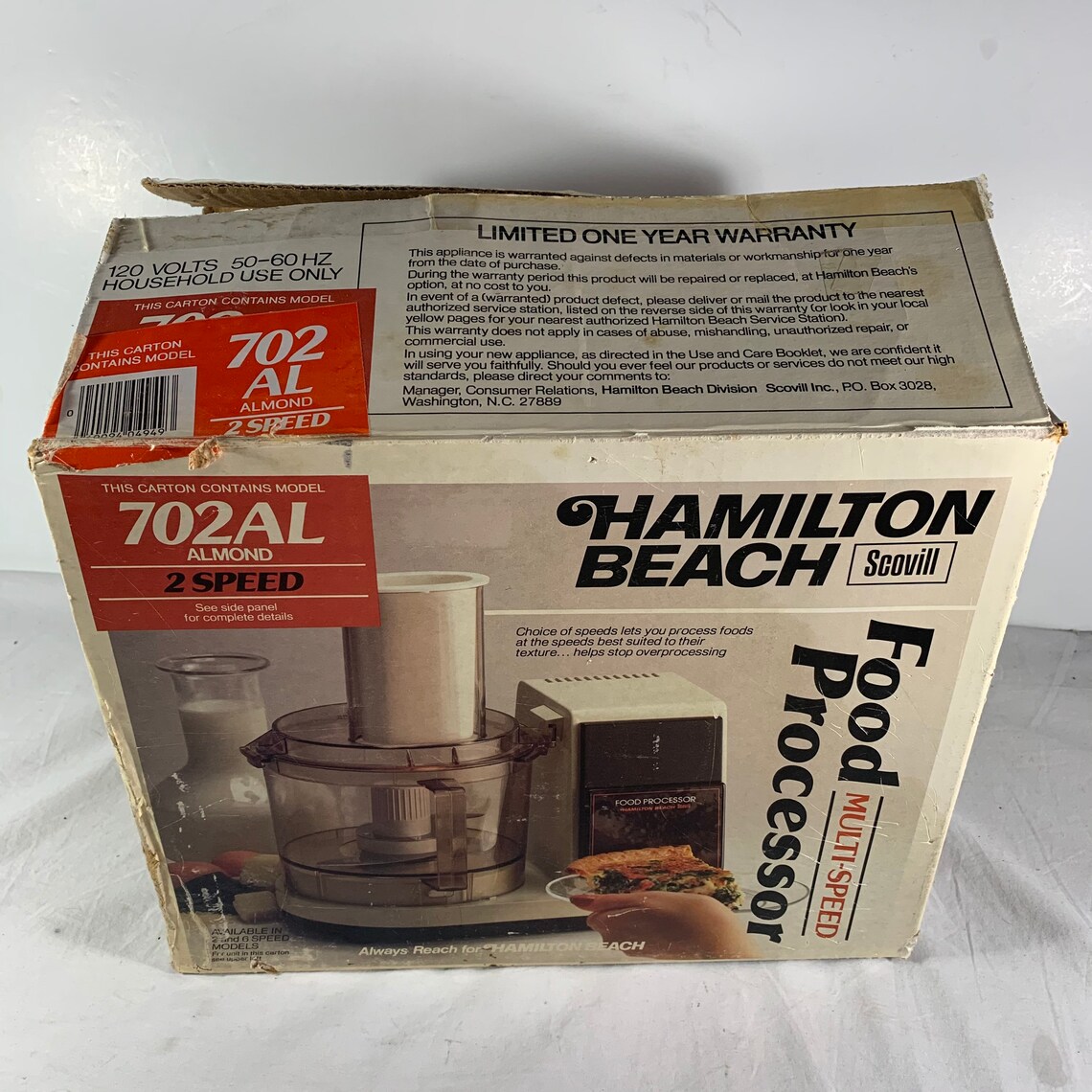 Vintage Hamilton Beach Food Processor 702AL Complete w/ Etsy