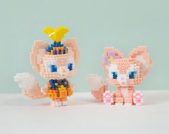 LinaBell - Duffy & Friends 3D Perler Perlen Muster Anleitung | Duffy Shellie May Keks Ann Gelatoni Stella Lou Lina Bell