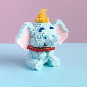 Dumbo the Elephant 3D Perler Bead Pattern Tutorial