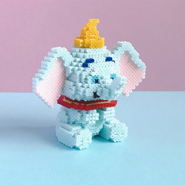 Dumbo l'éléphant 3D Perler Bead Pattern Tutoriel