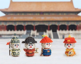 Cat Forbidden Palace  Characters 3D Perler Bead Pattern Tutorial