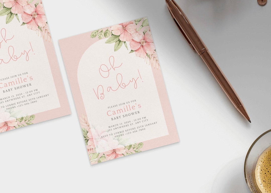 Editable Printable Template Baby Shower Invitation Instant Download ...