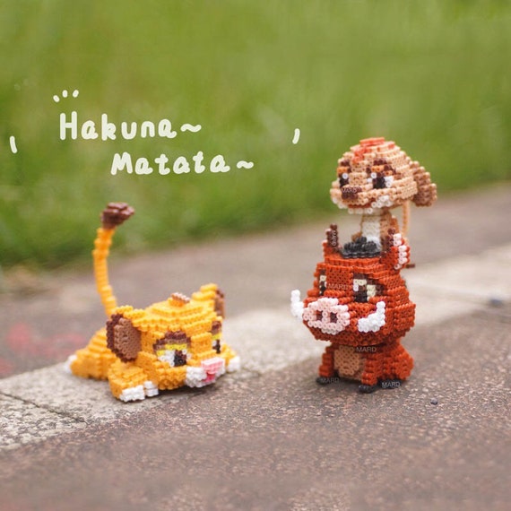 Lion King 3D Perler Bead Pattern Tutorial Etsy Canada