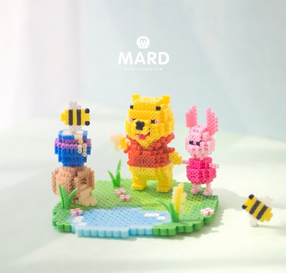 Diy Winnie The Pooh Bear Eeyore Tigger 3d Perler Bead Etsy