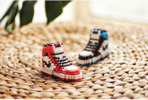 DIY Nike Jordan Sneakers 3D Perler Bead Pattern Tutorial Etsy España
