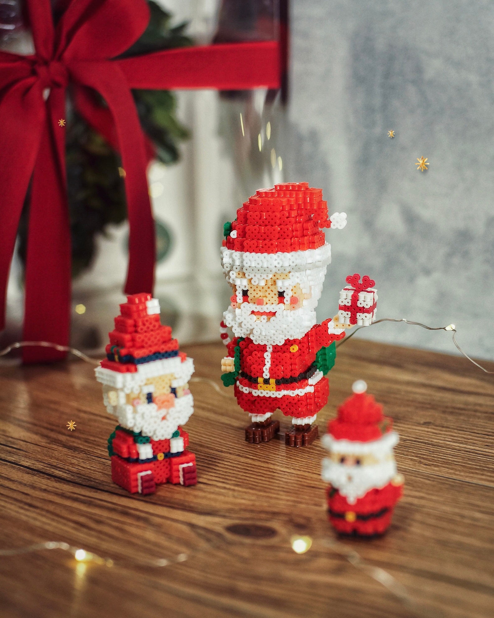 Santa Claus 3D Perler Bead Pattern Tutorial Etsy Singapore