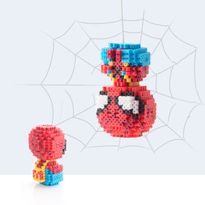 Tutorial fai da te 3D sul modello di perline Perler di Marvel’s Avengers Spiderman Ironman