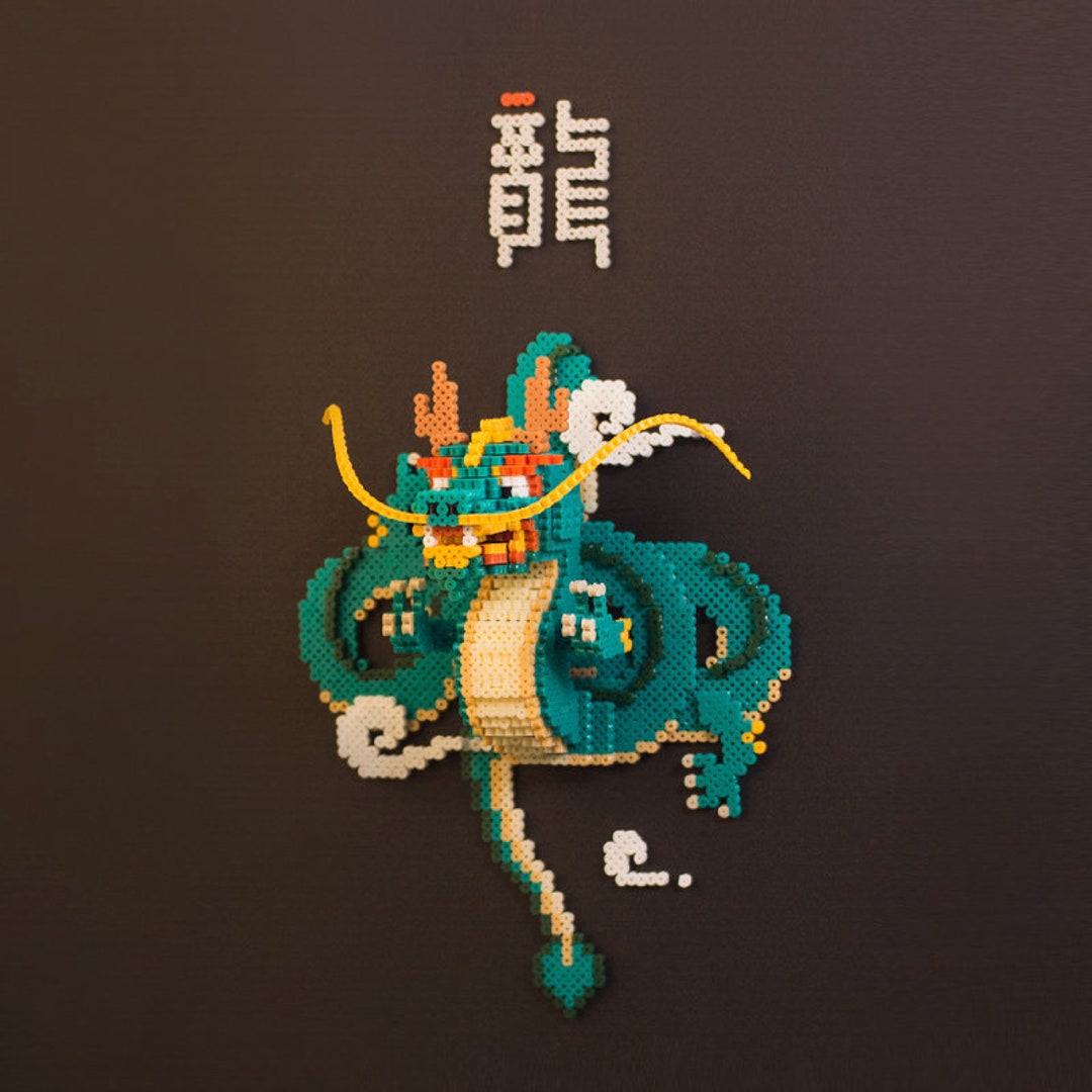 DIY ドラゴン 3D パーラー ビーズ パターン チュートリアル - Etsy 日本