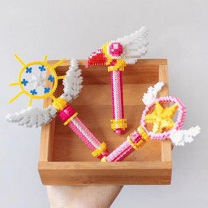 Cute Card Wands - 3D Perler Bead Pattern Tutorial