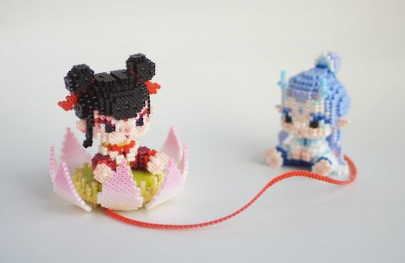 Ne Zha & Ao Bing 3D Perler Bead Pattern Tutorial - Etsy