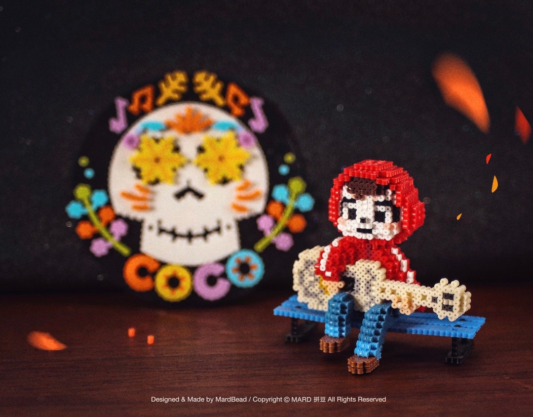 Pixar Coco 3D Perler Bead Pattern Tutorial Etsy