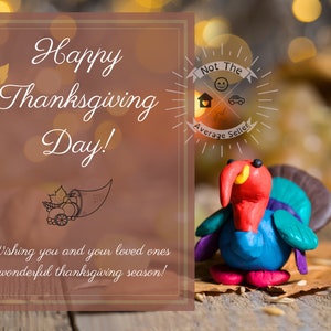 Carte postale du jour de Thanksgiving/publication sur les médias sociaux