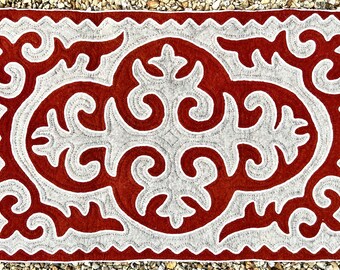 Kyrgyz Shyrdak Teppich 105 x 66cm / 3ft 5in x 2ft 2in 100% Wolle