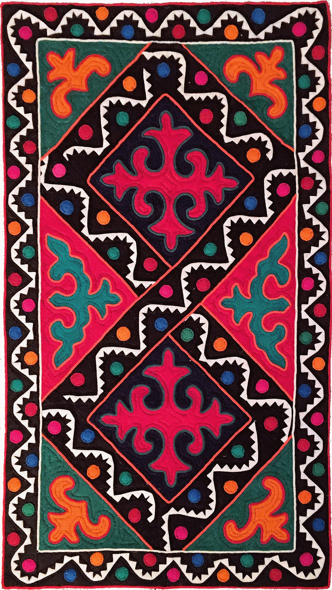 Kyrgyz Shyrdak Rug 123 x 72cm / 4ft x 2ft 4in 100 Wool Etsy