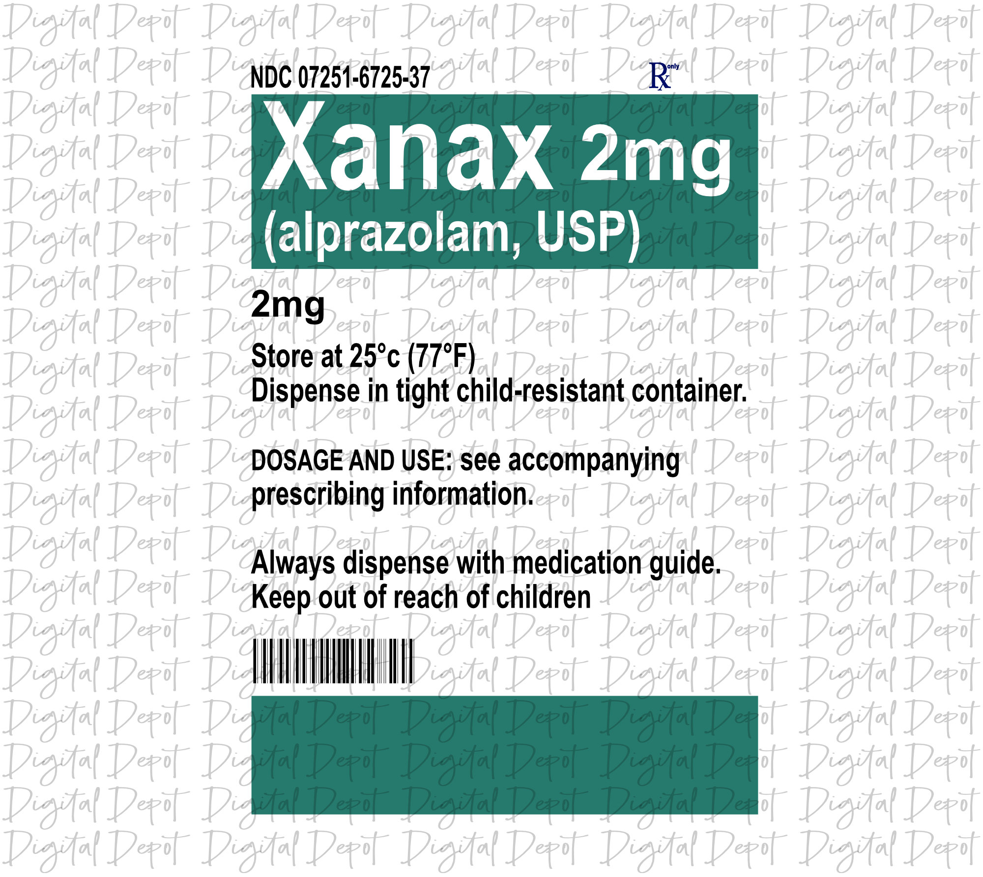 2mg xanax green